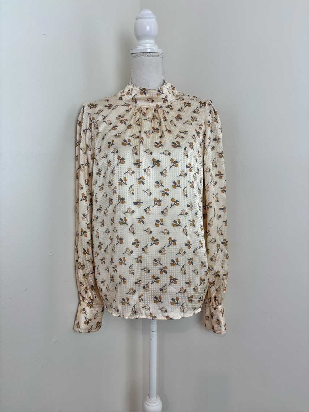 Marc Jacobs Printed High Neck Silk Blouse Size 6
